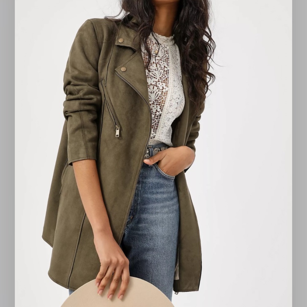 SOLD💥Anthropologie Ripley Sueded Moto Jacket⭐️NWT - Picture 1 of 13